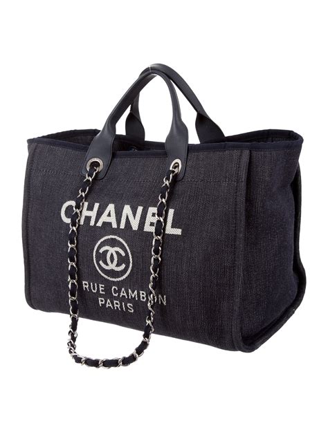 chanel deauville tote small leather|chanel deauville tote large size.